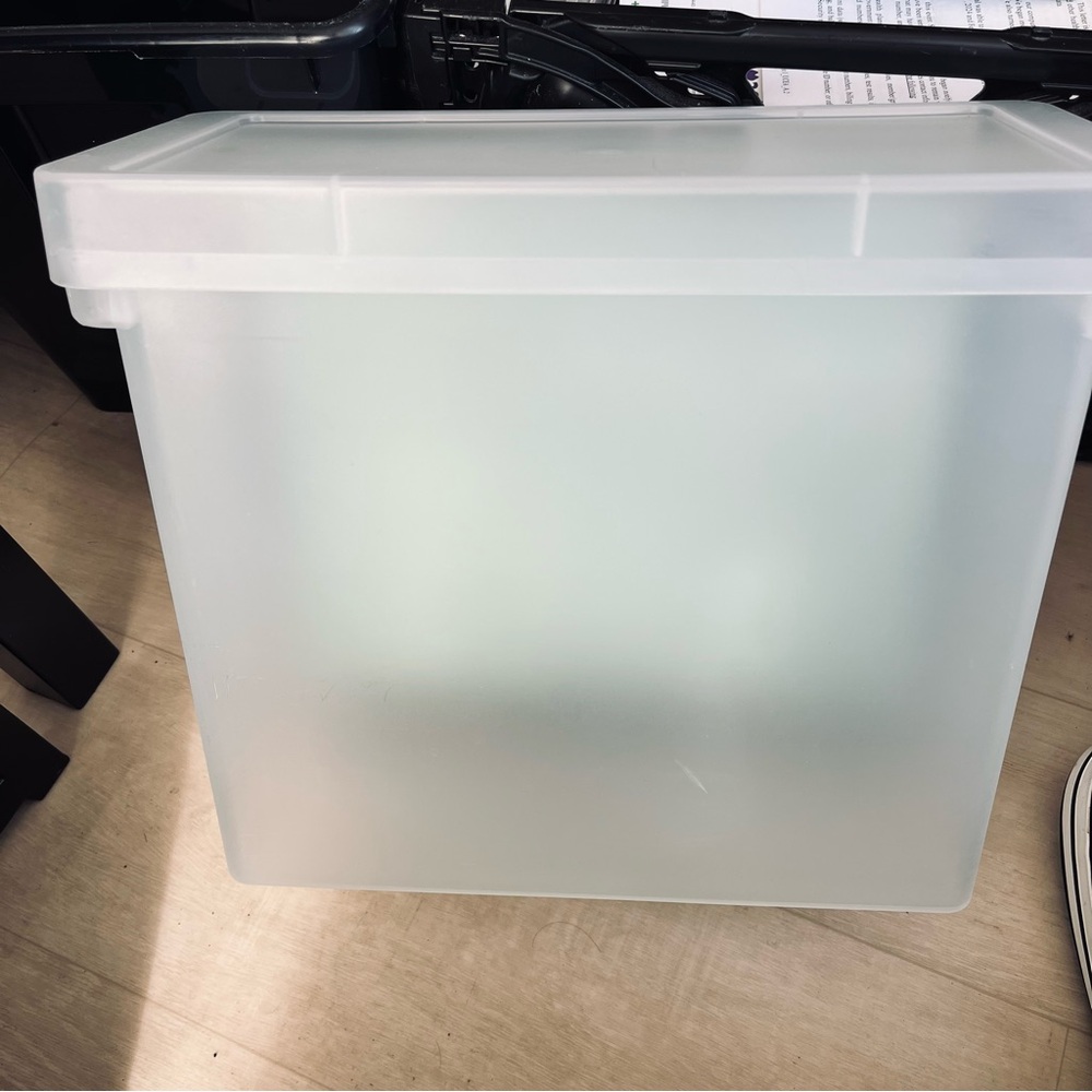 Frosted Storage Bin with Lid